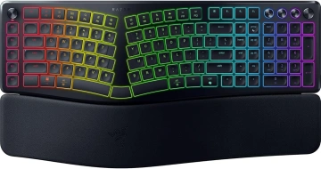 Клавіатура мембранна Razer Pro Type Ergo, 118key, USB-A/WL/BT, EN, RGB, чорний (RZ03-05440100-R3M1)
