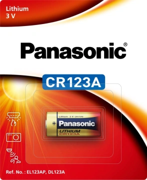 Батарейка Panasonic літієва CR123 блістер, 1 шт. (CR-123AW/1BE)