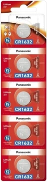 Батарейка Panasonic літієва CR1632 блістер, 5 шт. (CR-1632/5BE)