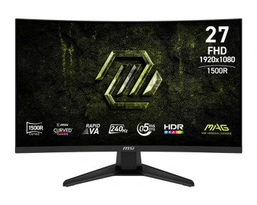 Монітор MSI 27" MAG 275CF-X24 2xHDMI, DP, Audio, VA, 240Hz, 0.5ms, sRGB 111%, CURVED, AdaptiveSync (9S6-3CE91H-012)