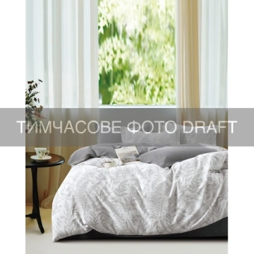 КПБ 1,5сп ARDESTO Gloria Luxe, підковдра 160х220см, простирадло 160х220см, наволочки (2) 50х70см, 100% бавовна, сатин, трави, сірий (ART1622LY)