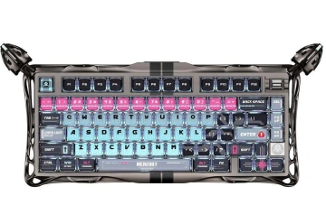 Клавіатура магнітна GravaStar Mercury V75 Pro 80keys, Magnetic Jade Gaming, 8K, USB-A, RGB, Cyberpunk (GSV75PRO_U_RM_EGRY)