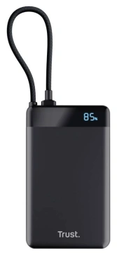 Акумулятор портативний літій-іонний power bank Trust Fiera, 10000мА·год, 2хUSB-C, 20W, PD/QC 3.0, чорний (25880_TRUST)