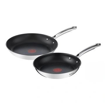 Набір сковород Tefal Duetto+, 2шт, 24/28см, нержавіюча сталь (G732S255)