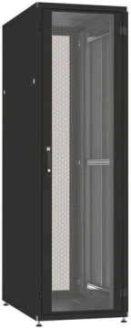 Шафа ZPAS 19", 42U, SZB IT, одностулкові передні та задні перфоровані двері, 600x1000 мм, максимально 1500кг, чорна (W-IT-426010-44AA-2-161FB)