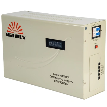 Стабілізатор напруги Vitals Master STN-5000sw тиристорний 3000Вт 5000ВА 100-260В однофазний 15кг (246603)