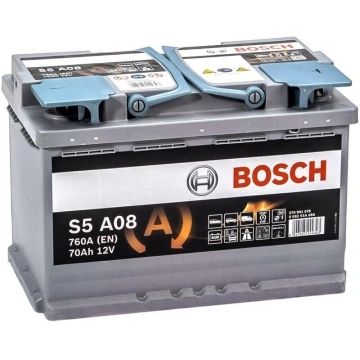 Акумулятор Bosch S5 AGM 12В 70А·год 760А R+ (0 092 S5A 080) (0092S5A080)