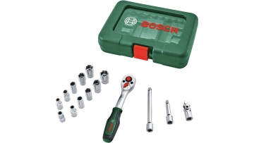 Набір торцевих головок Bosch, 1/4" з тріскачкою 15шт 0.574кг (1.600.A03.EG1)