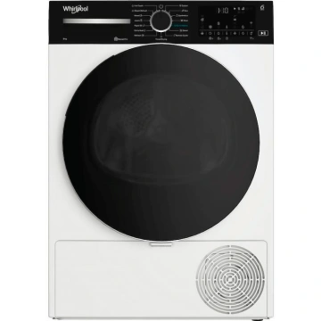 Сушильна машина Whirlpool тепловий насос, 9кг, A+++, 60см, дисплей, люк чорний, білий (WPB9XWBSUA)