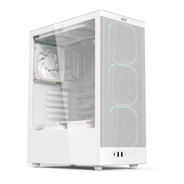 Корпус 2E GAMING Iconic V8210W без БЖ, 1xUSB3.0, 1х USB 2.0, 1xUSB Type-C, 4x120мм ARGB, VGA 325мм, LCS ready, контролер з пультом, TG Side Panel, ATX, білий (2E-V8210W)