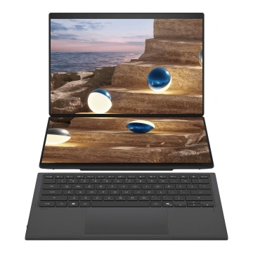 Ноутбук ASUS Zenbook Duo UX8407AA-SN604W 14" 3K Touch OLED, Intel Ultra X9 378H, 32GB, F2TB, UMA, Win11P, Сірий (90NB16V1-M00ZD0)