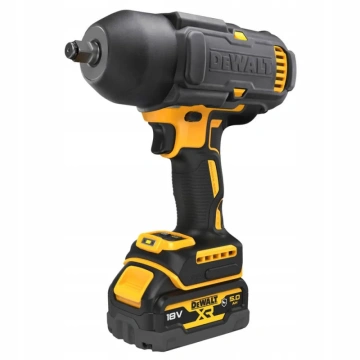 Гайковерт ударний акумуляторний DeWALT XR Li-Ion 18В акб 2х5А·год 1898Нм 2300об/хв 2200уд/хв 1/2" гумовий чохол, ЗП 2.9кг (DCF900P2G)