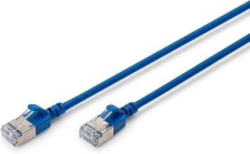 Патч-корд DIGITUS CAT 6a F-FTP Slim, 1 м, AWG 32/7, Cu, LSZH, синій (DK-1632-A-010S-B)