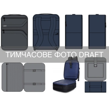 Рюкзак дорожній 2Е Axis, Cabin size, поліестр, 23л, з відсіком для ноутбука 16", сірий (2E-TBKPA-CABIN-GR)