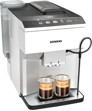 Кавомашина Siemens 1.9л, зерно + мелена, автомат.капучинатор, авторецептів - 10, білий (TP515R02)