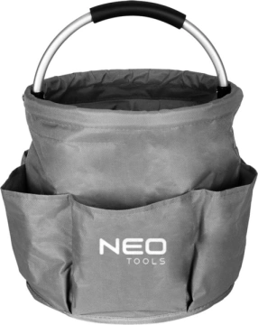 Сумка садова Neo Tools 28x28x27см, до 15кг, 6 кишень оксфорд190г/м2, сірий (15-963)