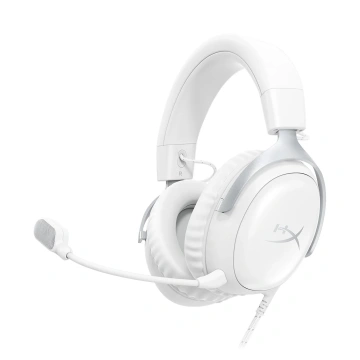 Гарнітура ігрова HyperX Cloud III, mini-jack/USB-A/USB-C, 1.2м/1.3м, білий (BS7C1AA)