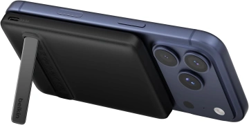Акумулятор портативний літій-іонний Power Bank Belkin 5000мА·год, 20Вт PD/Qi2 15Вт, Magnetic Kickstand, чорний (BPD011HQBK)