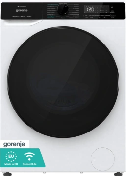 Прально-сушильна машина Gorenje фронтальна, 10.5(6)кг, 1400, A+, 60см, дисплей, пара, інвертор, Wi-Fi, білий (WD2PA1X64ADAAW)