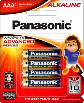 Батарейка Panasonic Alkaline Power лужна AAA блістер, 4 шт. (LR03T/4B)