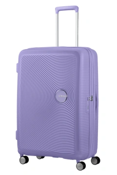 Валіза American Tourister, Soundbox, поліпропілен, велика, 77см, 97/110л, TSA, 4 колеса, EXP, лавандовий (32G*82003)