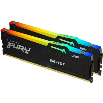 Пам'ять ПК Kingston DDR5 128GB KIT (64GBx2) 5600 FURY Beast RGB (KF556C36BBEAK2-128)
