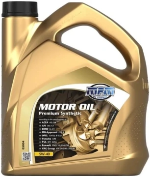 Олива моторна MPM Premium Synthetic 5W-40 4л (05004) (MPM05004)