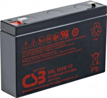 Акумуляторна батарея CSB, 6В, 9А•год (HRL634WF2)