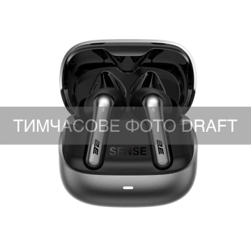 Навушники TWS 2E Sense, BT 5.4, ANC, IPX4, SBC, 6Mic, Touch control, чорний (2E-EBTWS6BK)