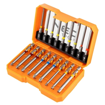 Біти Neo tools SL,PH,PZ,H,TX, 75мм, сталь S2, кейс набір 18шт (56-606)