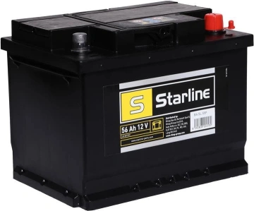 Акумулятор Starline 12В 56А·год 480А R+ (BA SL 55P) (BASL55P)
