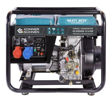 Генератор дизельний Konner&Sohnen KS 9100HDE-1/3 ATSR (EURO V) 230/400В, 6.5/6.0кВТ, 7.5/7.0кВТ, електростартер, 122кг (KS9100HDE1/3ATSR)