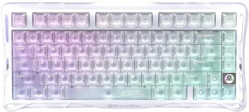 Клавіатура механічна GravaStar Mercury K1 Lite 80keys, GravaStar x BSUN Grey, BT/WL/USB, RGB, Crystal Aurora (GSK1LITE_XTAL_AUROA)