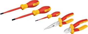 Набір інструментів Bosch Professional, VDE плоскогубці та викрутки, 5шт (1.600.A02.NG2)