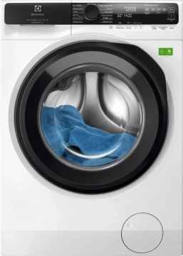 Пральна машина Electrolux фронтальна, 9кг, 1400, A, 60см, дисплей, пара, інвертор, universaldose, білий (EW8F5492SQU)