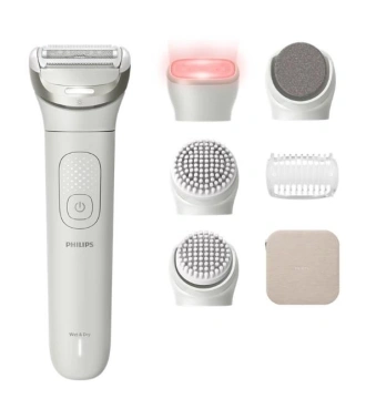 Епілятор Philips Series 9900 дисковий, аккумул., пінцет.-32, волог.+сух., насадок-6, футляр, білий (BRE748/00)