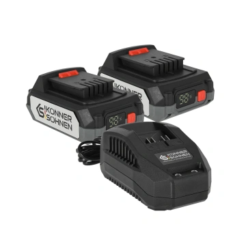 Набір акумулятора та зарядного пристрою Konner&Sohnen KS 20V2-1-DUAL 20В 2х2А·год (KS20V2-1-DUAL)