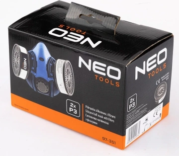 Маска захисна Neo Tools, силіконова, 2 фільтри P3 (97-351)