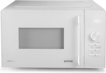 Мікрохвильова піч Gorenje, 23л, електр. керув., 800Вт, дисплей, 20 програм, інвертор, білий (MO23A3W5)