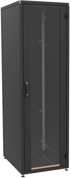 Шафа ZPAS 19", 45U, SZB IT, передні скляні двері, 800x800 мм, максимально 1500кг, чорна (W-IT-458080-69AA-2-161FB)